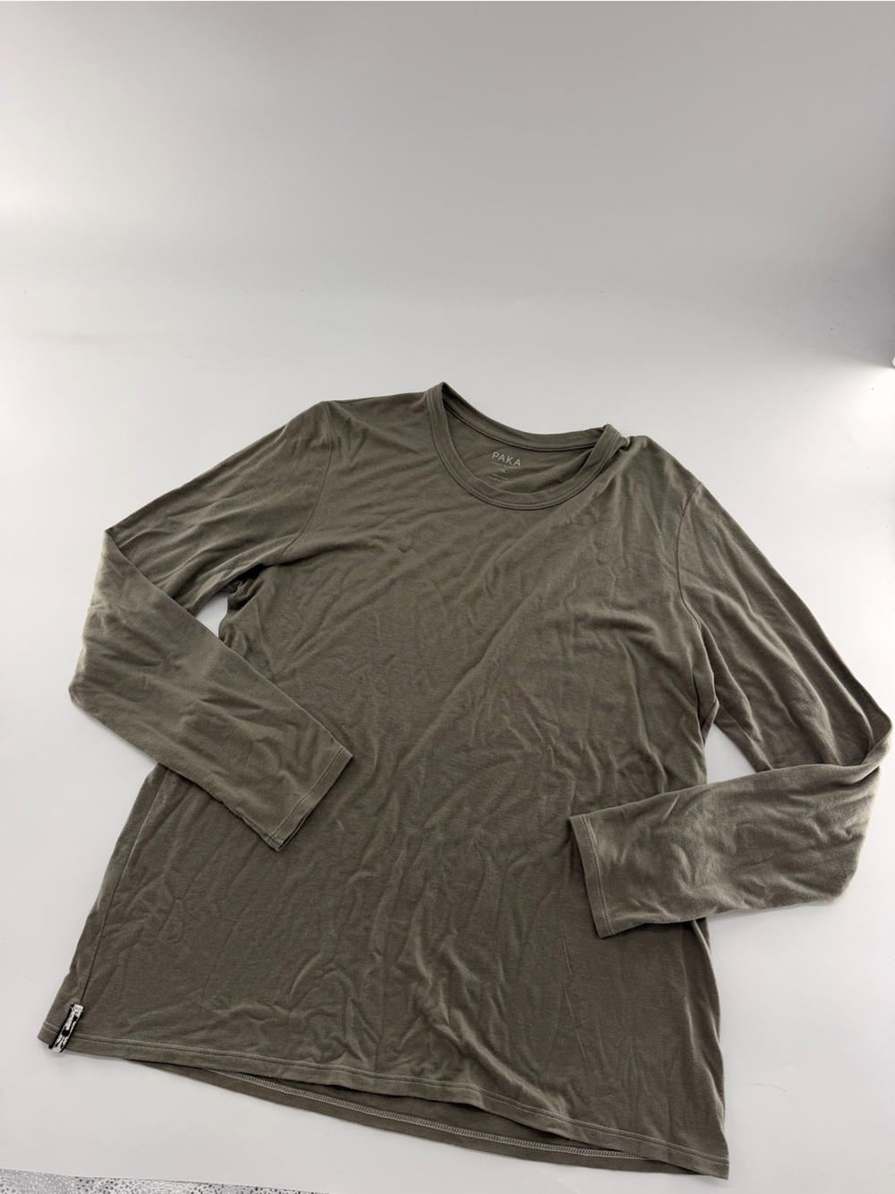 PAKA Olive Green XL Long Sleeve Shirt Women’s 85% Tencel 15% Royal Alpaca